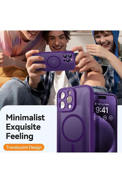 REDz Accessories Camera Protection Case for iPhone 16 Pro Max, Colored Edges, Purple