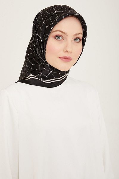 Armine Nostalgia Sura Silk 9166-03 Μαύρο Μικτό Μοτίβο