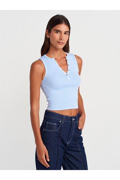 Dilvin Crop Top with Wash Effect