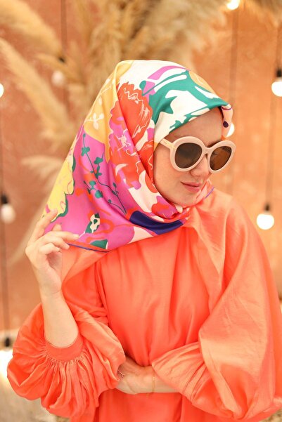 Silk Home Μεταξωτό μαντήλι Tivil IST11437-27 Κίτρινο Μικτό σχέδιο