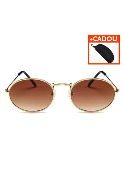 REDz Accessories Ochelari de soare, unisex, protecție solară UV400, vintage, maro/auriu