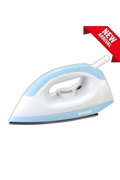 sonashi Dry Iron With Stainless Steel Soleplate & Adjustable Thermostat Control | Heavy Base Iron With Indic