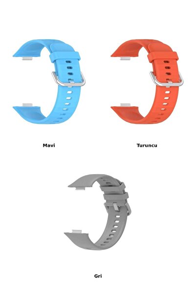 Alstrap Huawei Watch Fit 4 Pro/fit 4/fit 3 Uyumlu 3'lü Silikon Kordon Seti
