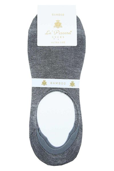 La Pescara Gray Ultra Luxury Invisible Bamboo Single Men's Socks Crp380