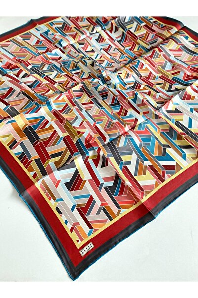 Belli Eșarfă de mătase Tivil 4119 - 84 roșu model mixt