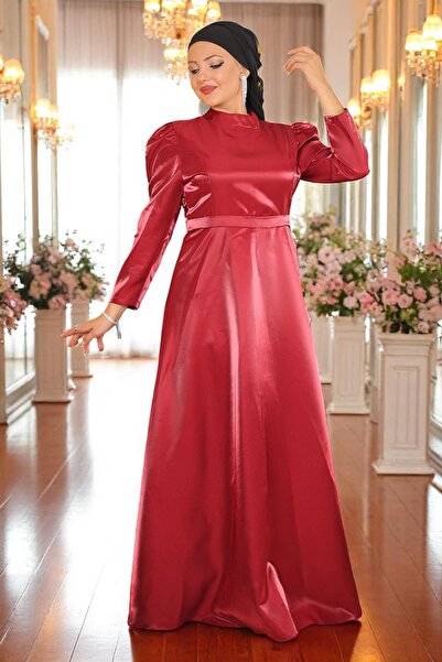 Missvalle Βραδινό φόρεμα Shoulder Gathered Plus Size Claret Red 19128