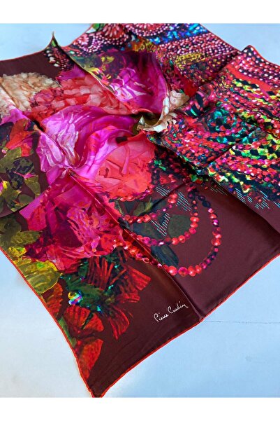 Pierre Cardin Μεταξωτό κασκόλ Sura 43354 Κόκκινο Μικτό σχέδιο