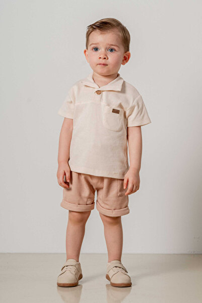 bombe Baby Kids Φυσικό Βαμβακερό Σετ 2 τεμαχίων First Ben Trend Fashion Bottom Top Σετ