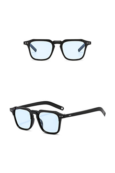 REDz Accessories Ochelari de soare, Equinox Retro, protecție UV400, ramă pătrată, albastru-negru