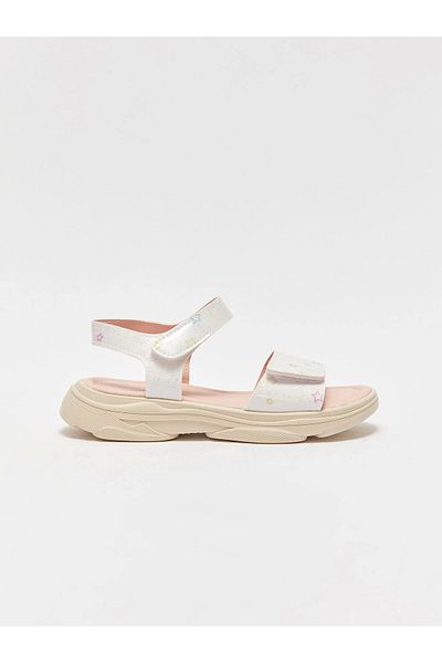 LC Waikiki Lcw Steps White Velcro Double Strap Girls Sandals