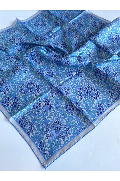 Silk Home Μεταξωτό φουλάρι Tivil 11464-53 Μπλε μικτό σχέδιο