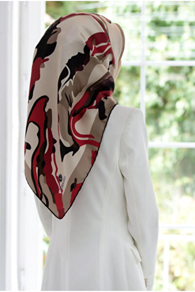 Vissona وشاح تيفيل الحريري 51619 - 2 - 0005 - 0018 نمط مختلط كريمي