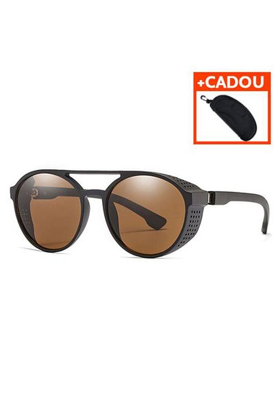 REDz Accessories Sunglasses, Steampunk, Men, UV400 Protection, Brown/Brown