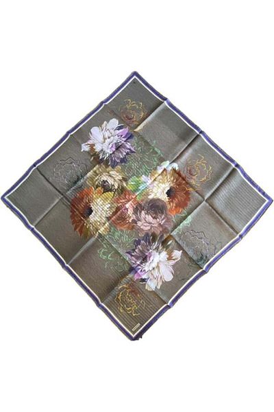 Armine Tivil Silk Scarf 9220-36 Brown Mixed Pattern