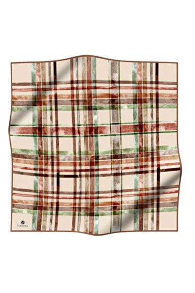 Vissona Μεταξωτό μαντήλι Tivil 51761 - 0004 - 0014 Μικτό σχέδιο σολομού