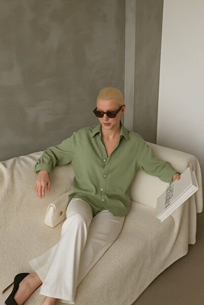 DTBUTİK Kırışık Desen Şık Gömlek