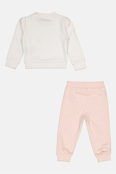 Trussardi Junior Toddlers Girl Long Sleeves Sweatshirt And Pants Set, White/pink