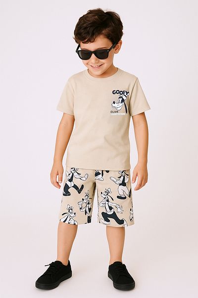 HÇM Boy's Shorts Suit Back Printed Cycling Collar F14