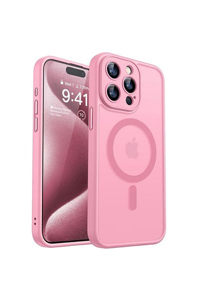REDz Accessories Camera Protection Case for iPhone 16 Pro Max, Colored Edges, Pink