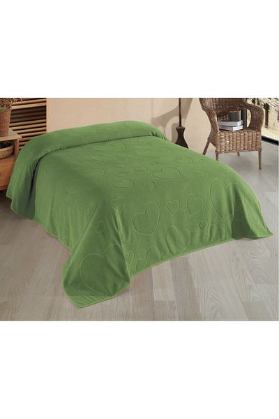 DNZ GÜLCAN TEKSTİL Luisa Towel Pique Bedspread Heart (Double) 220*240