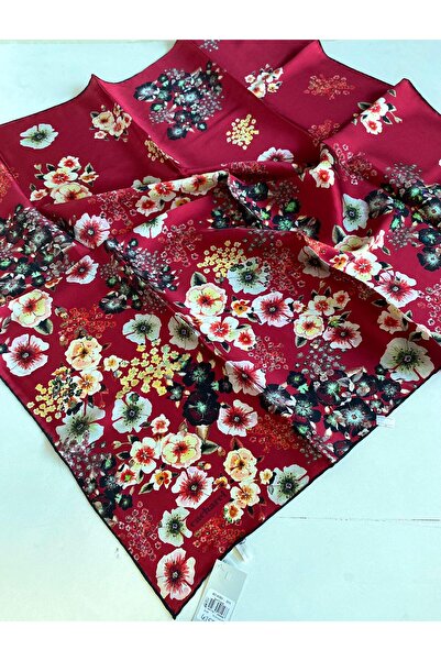 Cacharel Eșarfă de mătase Sura 43584 Burgundy Model mixt