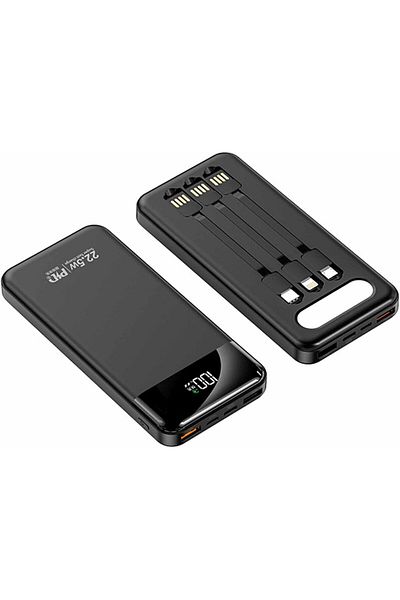 fulina Mobile Power,Self-Contained Cable,20W USB C Fast Charging 12,000mah Charger
