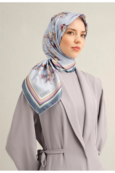 Armine Μεταξωτό Φουλάρι Tivil 9316 - 36 Μπλε Μικτό Σχέδιο