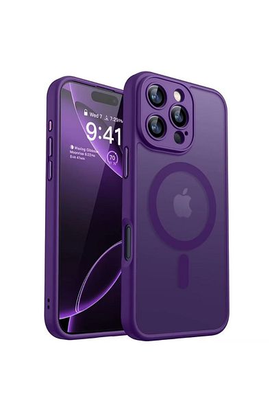 REDz Accessories Camera Protection Case for iPhone 16 Pro Max, Colored Edges, Purple