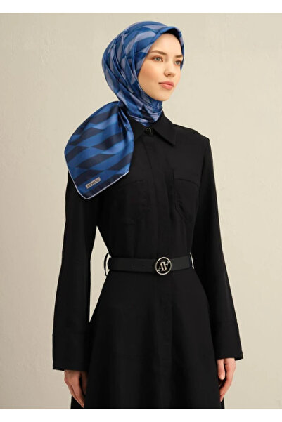 Armine سورا وشاح حرير 9325-85 أزرق نمط مختلط