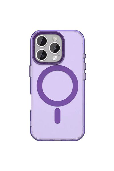 REDz Accessories Candy MagSafe Case for iPhone 16 Pro Max, Shockproof Protection, Silicone, Purple
