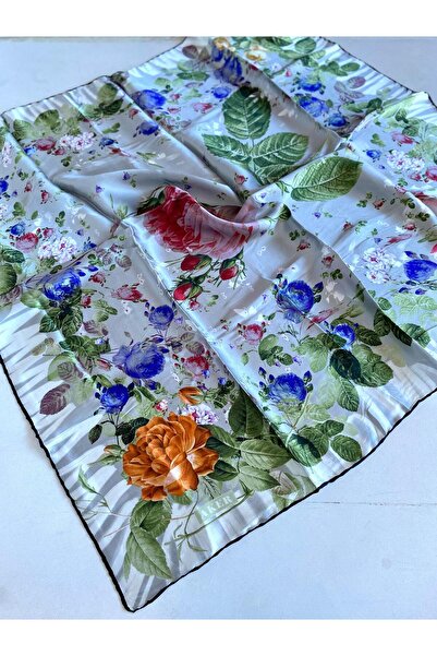 Aker Μεταξωτό κασκόλ Sura 45618 Γκρι Μικτό σχέδιο