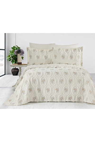 ESTİMA Aslan Tekstil مفرش سرير سيمال زهري مزدوج بوم بوم 250x260 2 مخدة 50x80