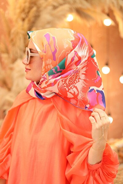 Silk Home Μεταξωτό μαντήλι Tivil IST11437-27 Κίτρινο Μικτό σχέδιο