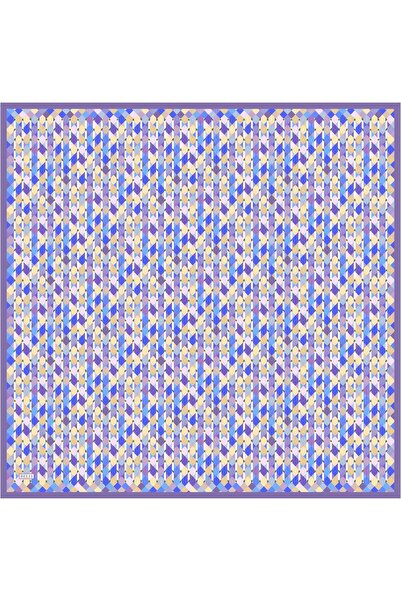 Belli Шовковий шарф Tivil 4059 - 55 Фіолетовий змішаний візерунок