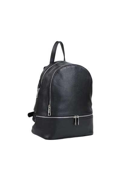 EVoStyle EVoStyle S711 Women's Backpack, Genuine Italian Leather, Black Color, 26 x 29 x 12.5 cm