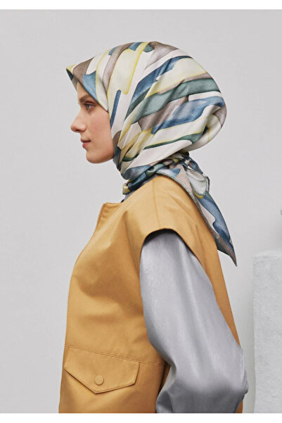 Armine Eșarfă de mătase Tivil 9306-01 Model mixt verde