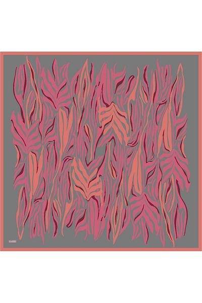 Belli Tivil Silk Scarf 4034-83 Gray Mixed Pattern