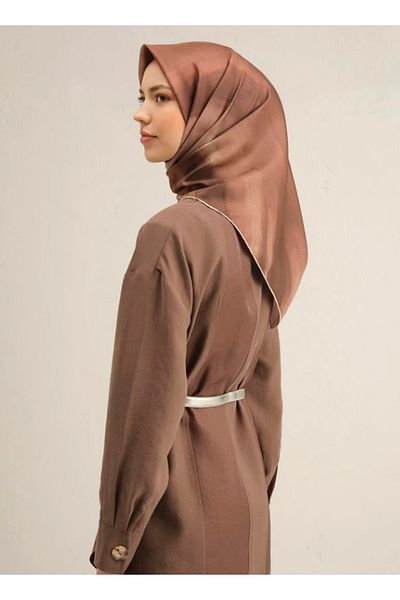 Armine Sura Silk Scarf 9308-36 Brown Mixed Pattern