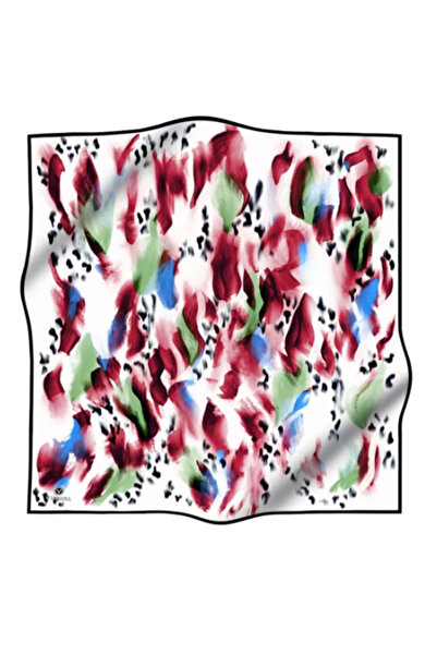 Vissona Μεταξωτό μαντήλι Tivil 51800 - 4 - 0018 - 0032 Λευκό Μικτό σχέδιο