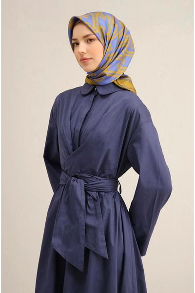 Armine Eșarfă de mătase Tivil 9343-01 Liliac cu model mixt