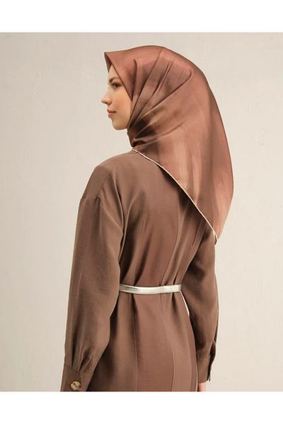 Armine Sura Silk Scarf 9308-36 Brown Mixed Pattern