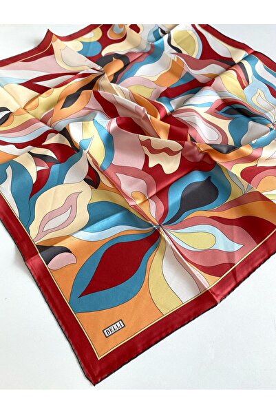 Belli Eșarfă de mătase Tivil 4108 - 82 roșu model mixt