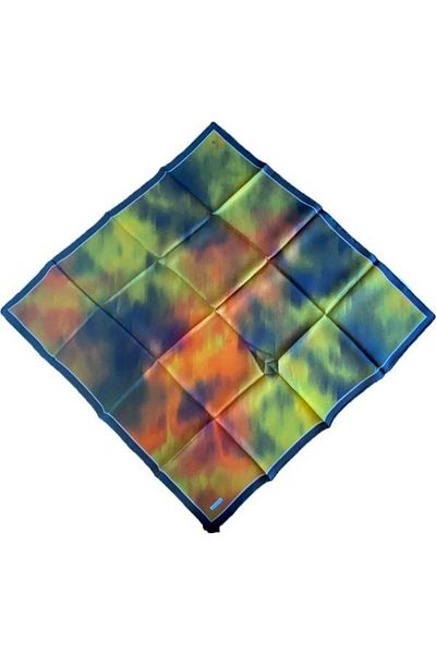 Armine Tivil Silk Scarf 9233-51 Yellow Mixed Pattern