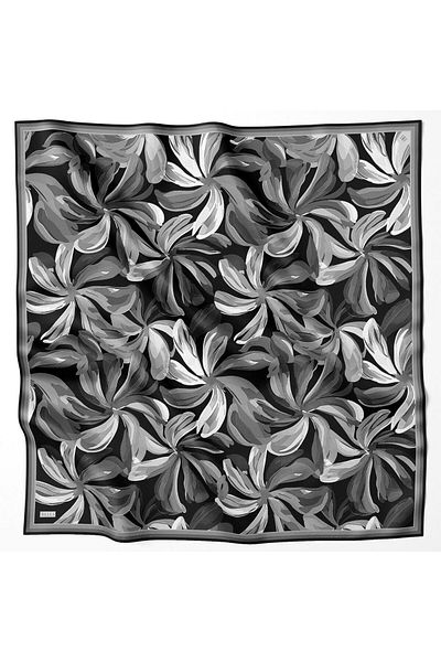 Belli Tivil Silk Scarf 4107-85 Black Mixed Pattern