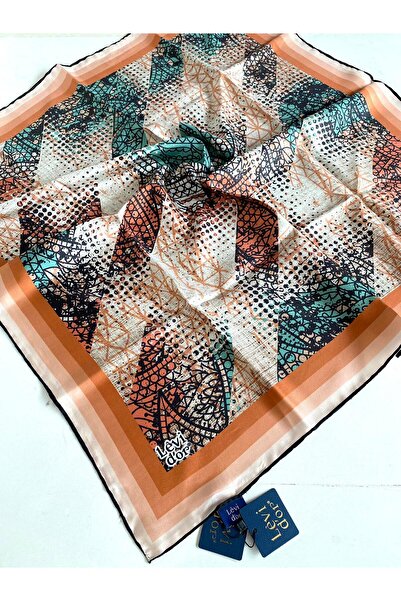 Levidor وشاح حرير تيفيل 43974 نمط برتقالي مختلط