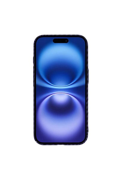 SKYDDAR INNOVATION Case for iPhone 16, carbon texture, Carbonite FiberShell, Purple, sticker set