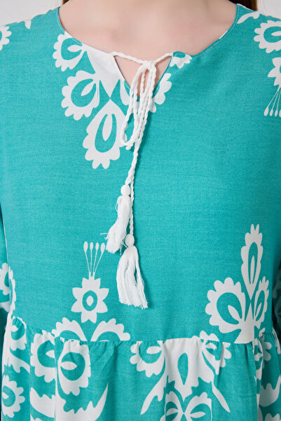 DEVRAN V-Neck Cotton Viscose Dress