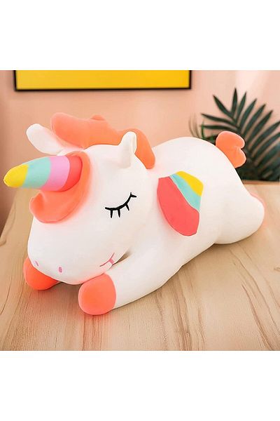 Malvys Malvys® Plush Toy, Lazy Unicorn, White, 35 cm