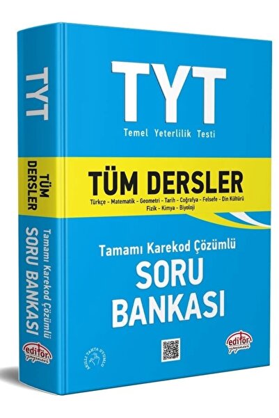 Editör Yayınevi Editör Yayınları TYT Tüm Dersler Tamamı Çözümlü Soru Bankası