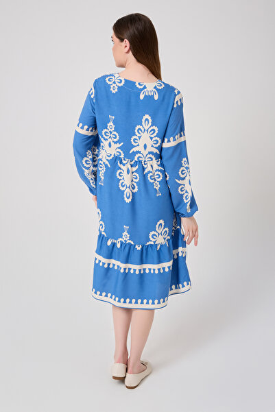 DEVRAN Rochie din bumbac cu decolteu în V